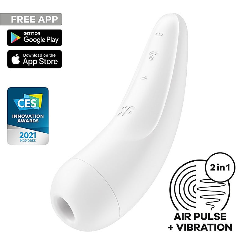 Curvy 2+ Mobile App Connected Clitoral Massager by Satisfyer - Clit Ticklers and Pulsators