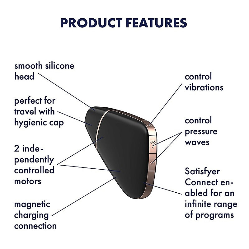 Love Triangle App Controlled Air Pulse Clitoral Massager - Remote Control Vibrators