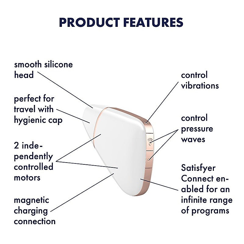 Love Triangle App Controlled Air Pulse Clitoral Massager - Remote Control Vibrators