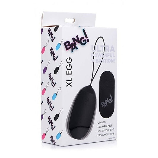 Bang! XL Silicone Vibrating Egg by XR Brands - Steel Sex Toys