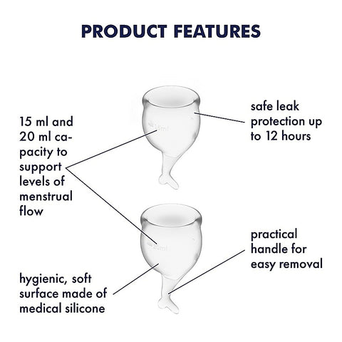 Feel Secure Medical Grade Silicone Menstrual Cups - Condoms