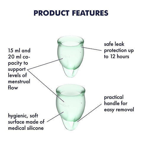 Feel Confident Silicone Menstrual Cups by Satisfyer - Condoms