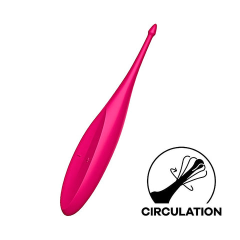 Twirling Fun 12 Functions Silicone Clitoral Vibrator - Glass Sex Toys