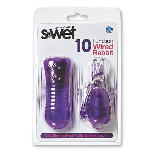 S-Wet Wired Rabbit Ear Massager by Nu Sensuelle - Clit Ticklers and Pulsators