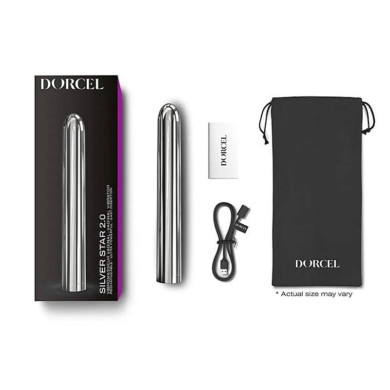 Marc Dorcel Toys Silver Star 2.0 Rechargeable Bullet Vibrator - Bullet Vibrators