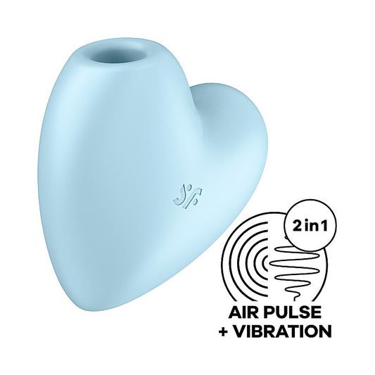 Cutie Heart Air Pulsation Stimulator with Vibration Clit - Clit Ticklers and Pulsators