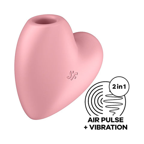 Cutie Heart 12 Functions USB Rechargeable Clitoral Vibrator - Clit Ticklers and Pulsators