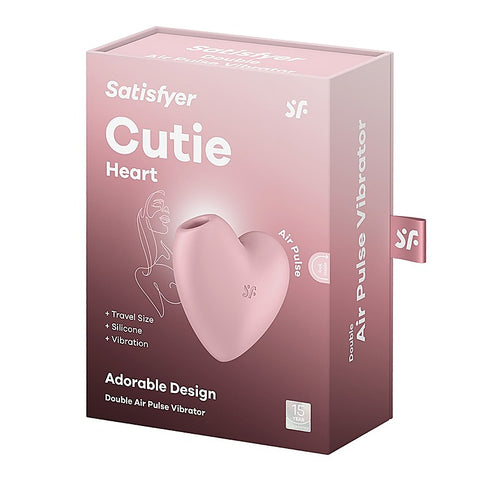 Cutie Heart 12 Functions USB Rechargeable Clitoral Vibrator - Clit Ticklers and Pulsators