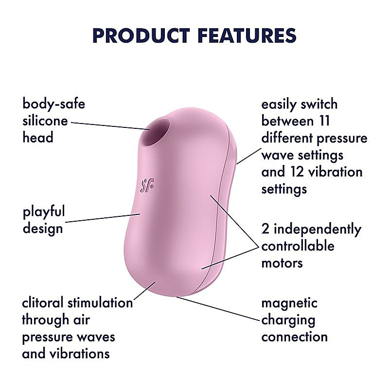 Cotton Candy Air Pulse Clitoral Massager by Satisfyer - Rabbit Vibrators