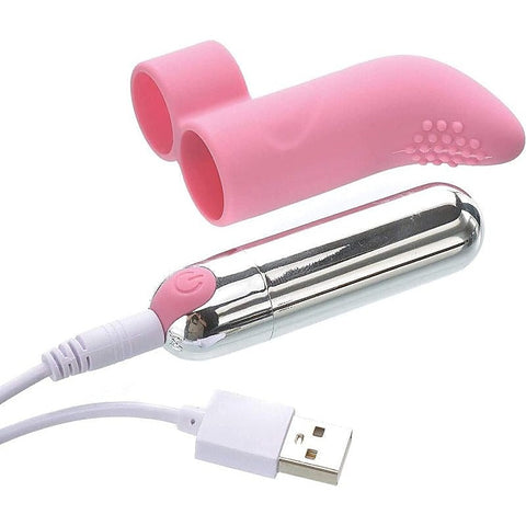 Silicone Rechargeable Finger Vibe by Adam & Eve - Finger and Tongue Vibrators