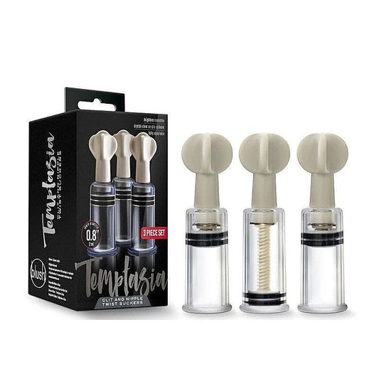 Temptasia Nipple and Clit Twist Suckers by Blush Novelties - Nipple and Clit Clamps