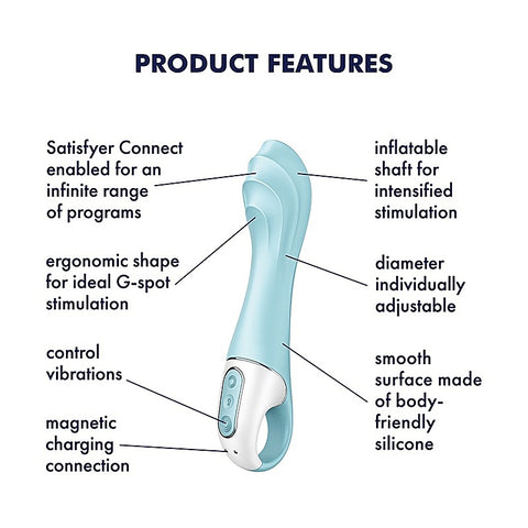 Premium Air Pump Vibrator 5 by Satisfyer - Remote Control Vibrators