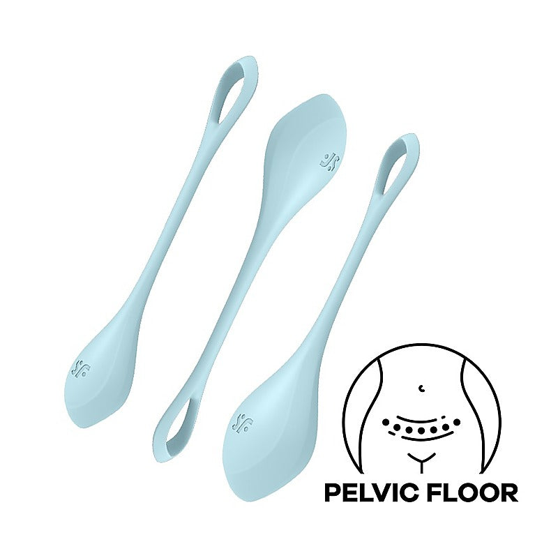 Yoni Power 2 Silicone Kegel Exerciser Balls by Satisfyer - Bullet Vibrators