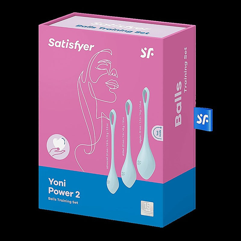 Yoni Power 2 Silicone Kegel Exerciser Balls by Satisfyer - Bullet Vibrators