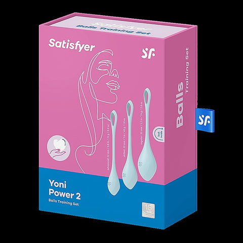 Yoni Power 2 Silicone Kegel Exerciser Balls by Satisfyer - Bullet Vibrators