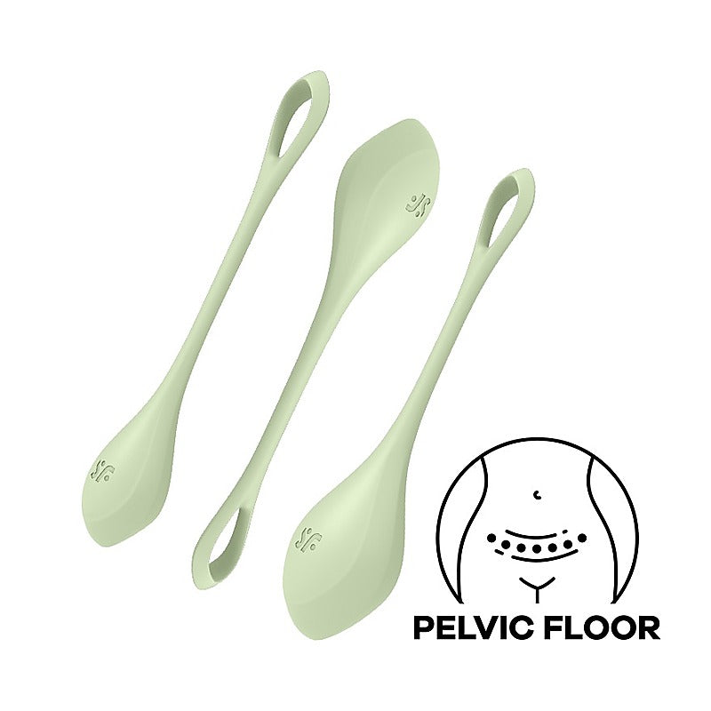 Yoni Power 2 Silicone Kegel Exerciser Balls by Satisfyer - Bullet Vibrators