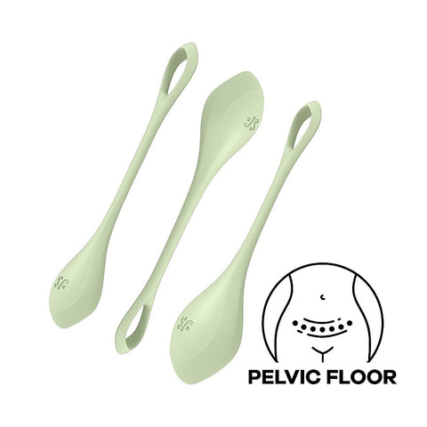 Yoni Power 2 Silicone Kegel Exerciser Balls by Satisfyer - Bullet Vibrators