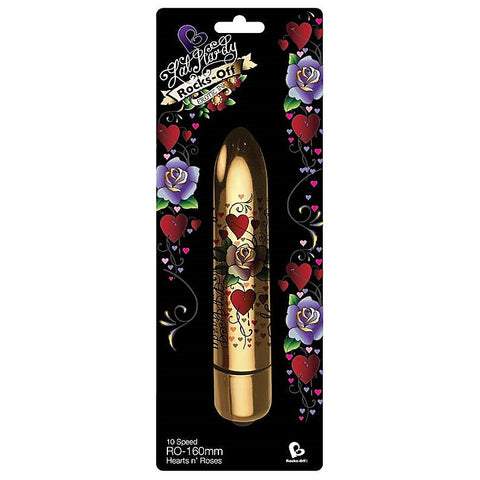 Erotic Ink 160mm Hearts N' Roses by Rocks Off - Bullet Vibrators