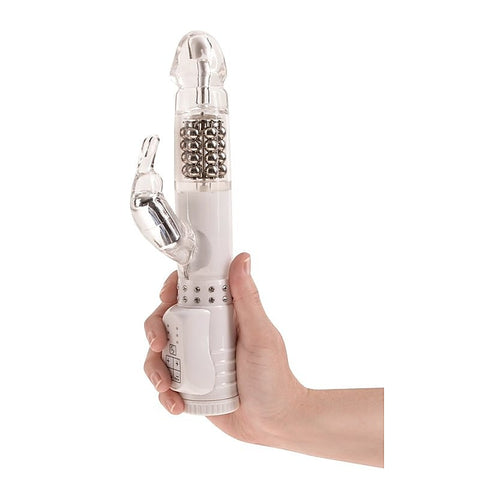 White Diamond Multi Functions Rabbit Vibrator by Pipedream - Rabbit Vibrators