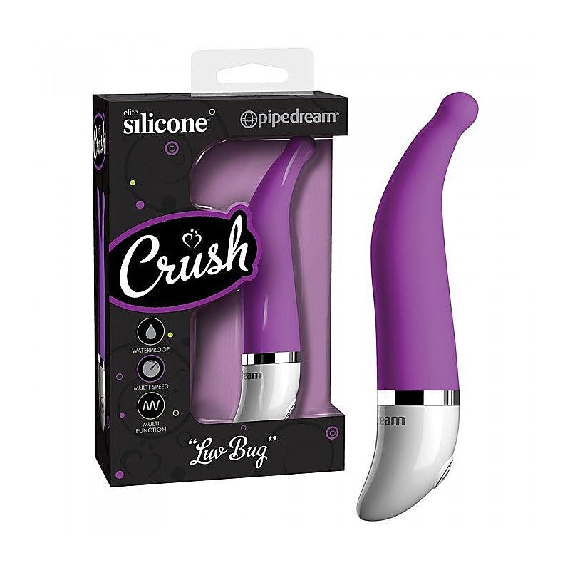 Pipedream Crush Luv Bug Silicone Clitoral Vibrator with Flickering Antennae - Waterproof Vibrators