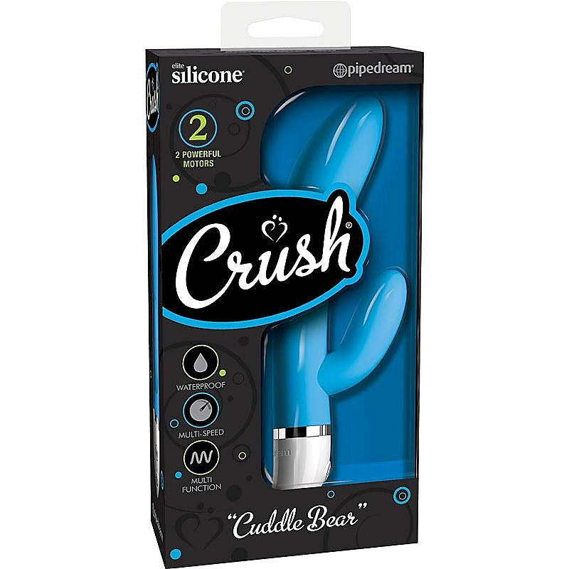 Pipedream Products Crush Cuddle Bear Mini Rabbit Vibrator Dual Motor - Rabbit Vibrators