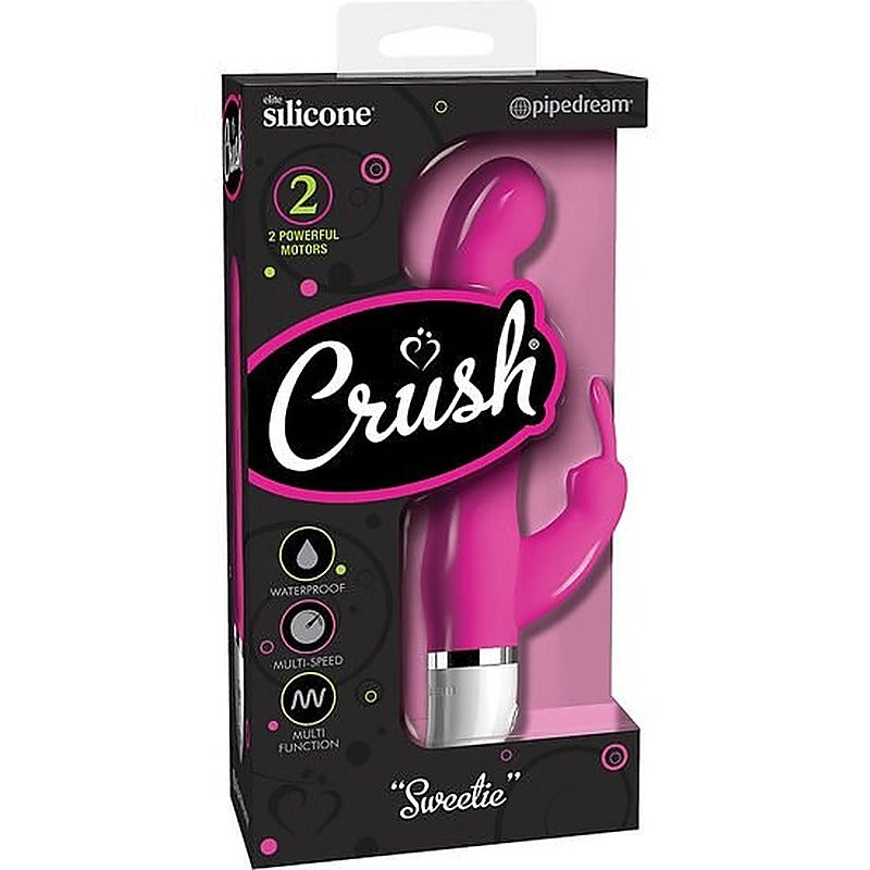 Pipedream Crush Sweetie Multi Functions Rabbit Massager Dual Motor Vibrator - Rabbit Vibrators