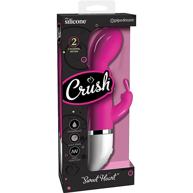 Pipedream Products Crush Sweet Heart Multi Functions Rabbit Vibrator - Rabbit Vibrators