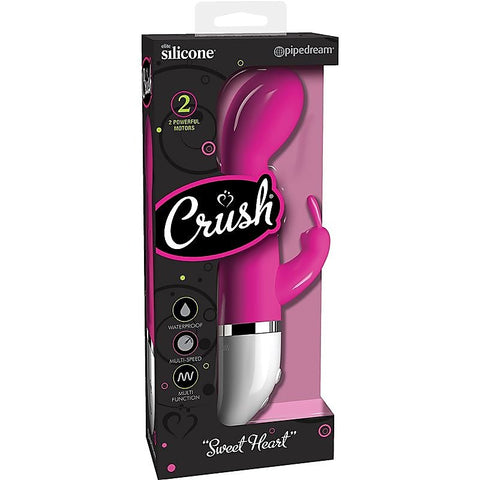 Pipedream Products Crush Sweet Heart Multi Functions Rabbit Vibrator - Rabbit Vibrators
