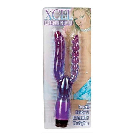 Xcel Double Penetrating Vibrator by Seven Creations - G-Spot Vibrators