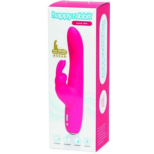 Happy Rabbit Slimline Curve Rechargeable Rabbit Vibrator - Rabbit Vibrators