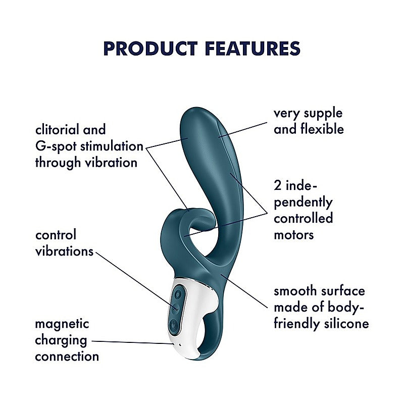 Hug Me App Control Multi Functions Rabbit Vibrator - Clit Ticklers and Pulsators