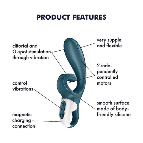 Hug Me App Control Multi Functions Rabbit Vibrator - Clit Ticklers and Pulsators
