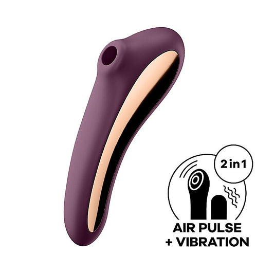 Dual Kiss Double Sided Air Pulse Clitoral Vibrator - Clit Ticklers and Pulsators