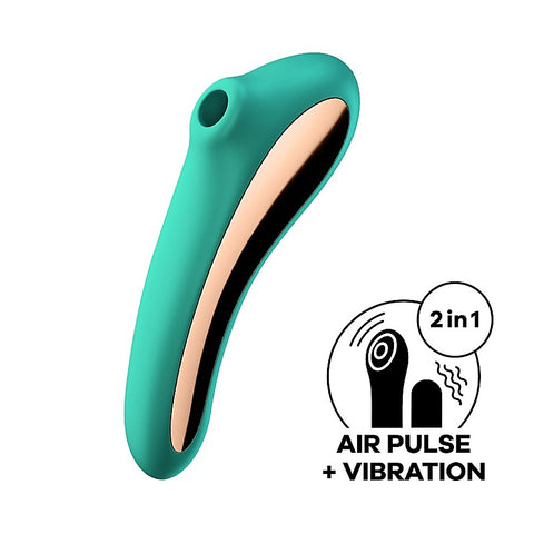 Dual Kiss Double Sided Air Pulse Clitoral Vibrator - Clit Ticklers and Pulsators