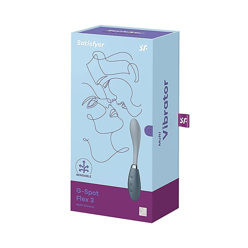 Flex 3 Bendable Silicone G Spot Vibrator by Satisfyer - Clit Ticklers and Pulsators