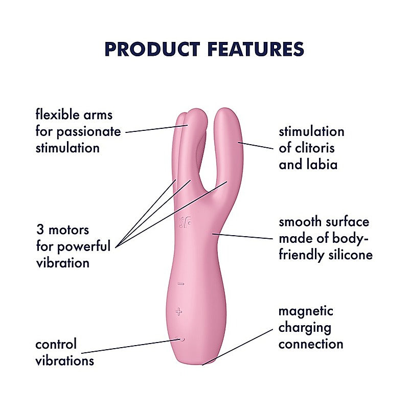 Premium Threesome 3 Layon 3 Motors by Satisfyer - Clit Ticklers and Pulsators