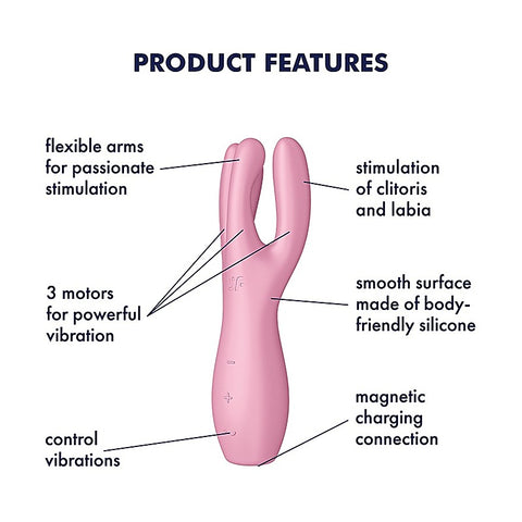 Premium Threesome 3 Layon 3 Motors by Satisfyer - Clit Ticklers and Pulsators