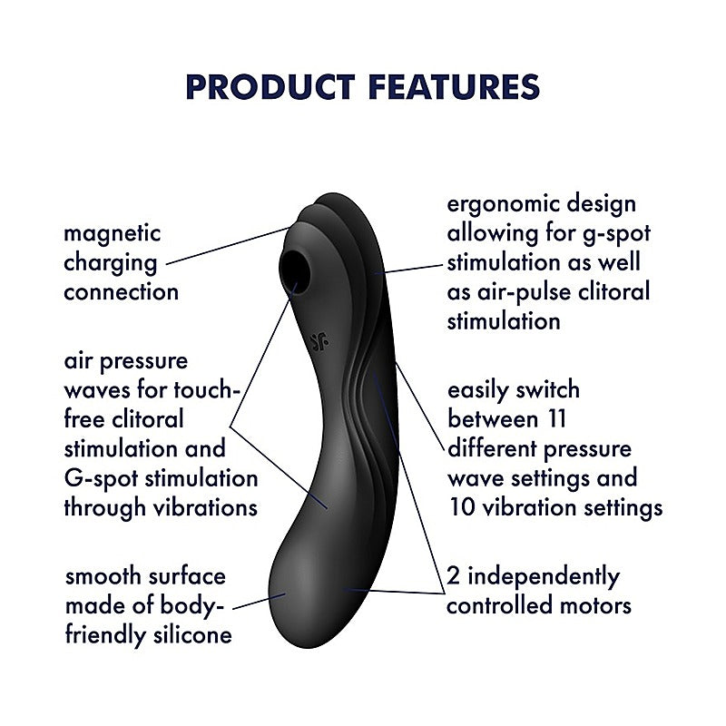 Curvy Trinity 4 Air Pulse Vibrating G Spot Massager - G-Spot Vibrators