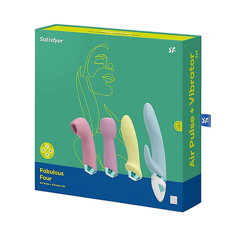 Fabulous Four Ultimate Multi Functions Air Pulse Massager - Rabbit Vibrators
