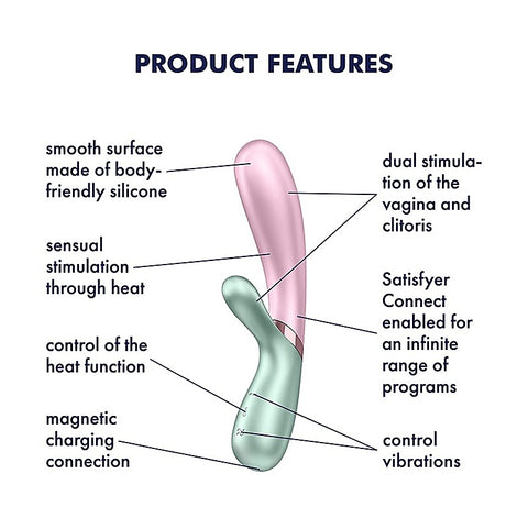 Hot Lover Rabbit Clitoral and G Spot Massager by Satisfyer - Finger and Tongue Vibrators