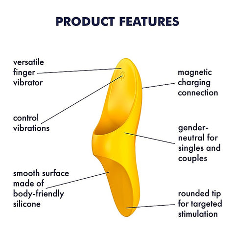 Teaser 12 Functions Adult Finger Vibrator by Satisfyer - Realistic Dildos