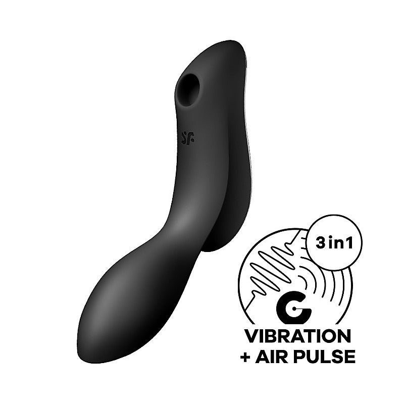 Curvy Trinity 2 Air Pulse Clitoral and G Spot Vibrator - Clit Ticklers and Pulsators