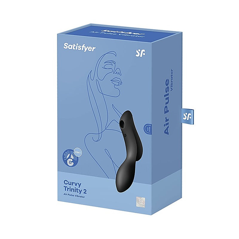 Curvy Trinity 2 Air Pulse Clitoral and G Spot Vibrator - Clit Ticklers and Pulsators