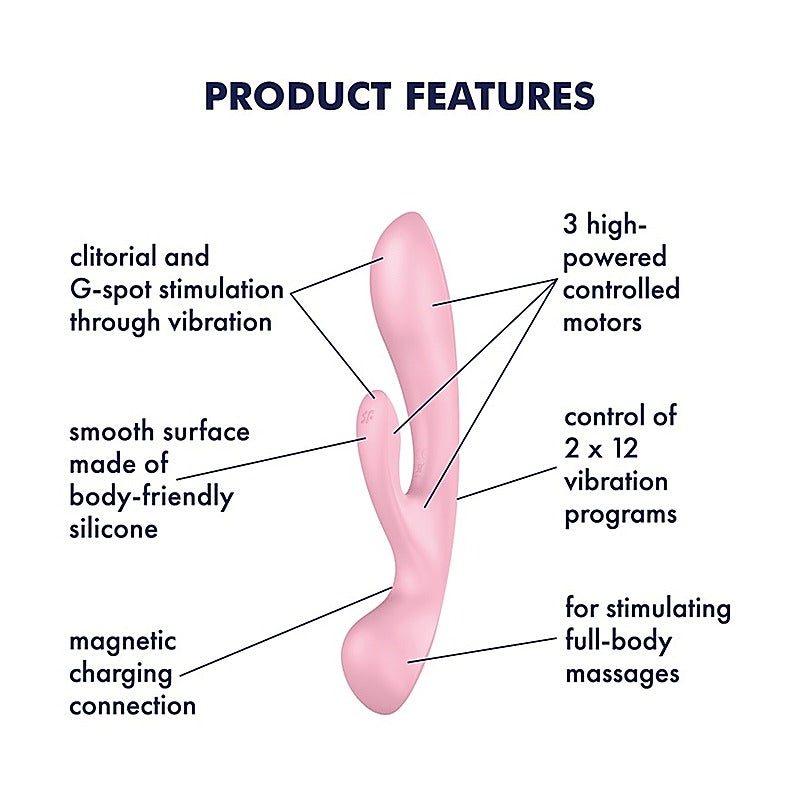 Triple Oh Massager and Rabbit Vibrator by Satisfyer - Personal Massagers