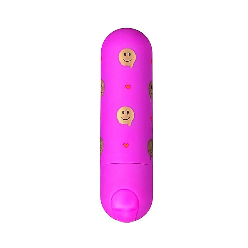 Maia Toys Giggly Emoji Bullet Vibrator 10 Vibrating Patterns for Clitoral - Bullet Vibrators