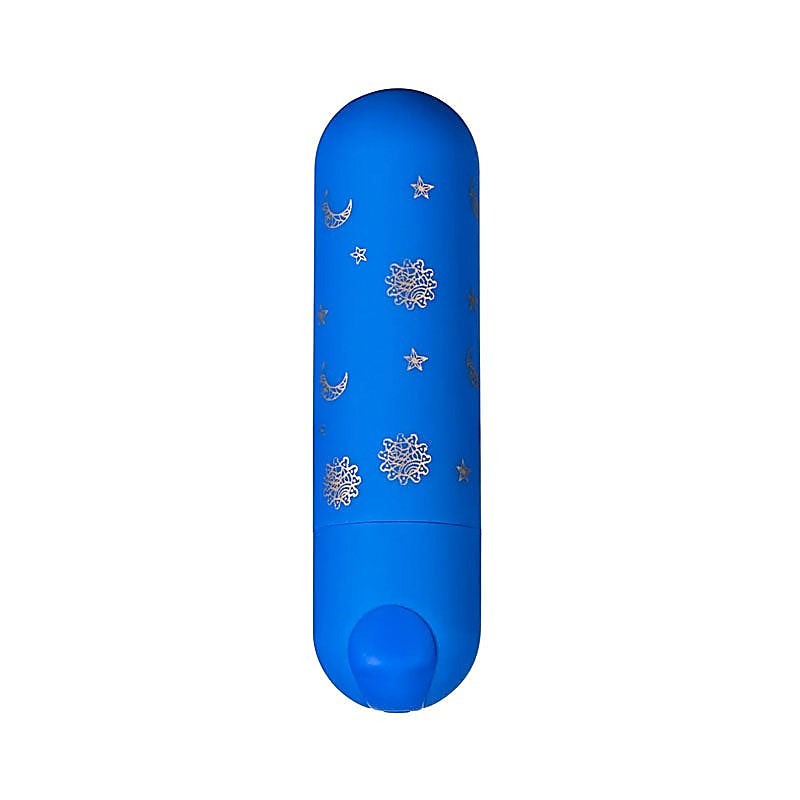Maia Toys Luna Blue Rechargeable Bullet Vibrator with 10 Vibration Patterns - Bullet Vibrators