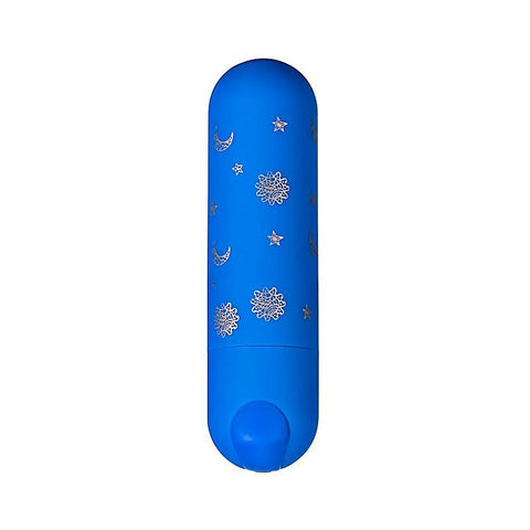 Maia Toys Luna Blue Rechargeable Bullet Vibrator with 10 Vibration Patterns - Bullet Vibrators