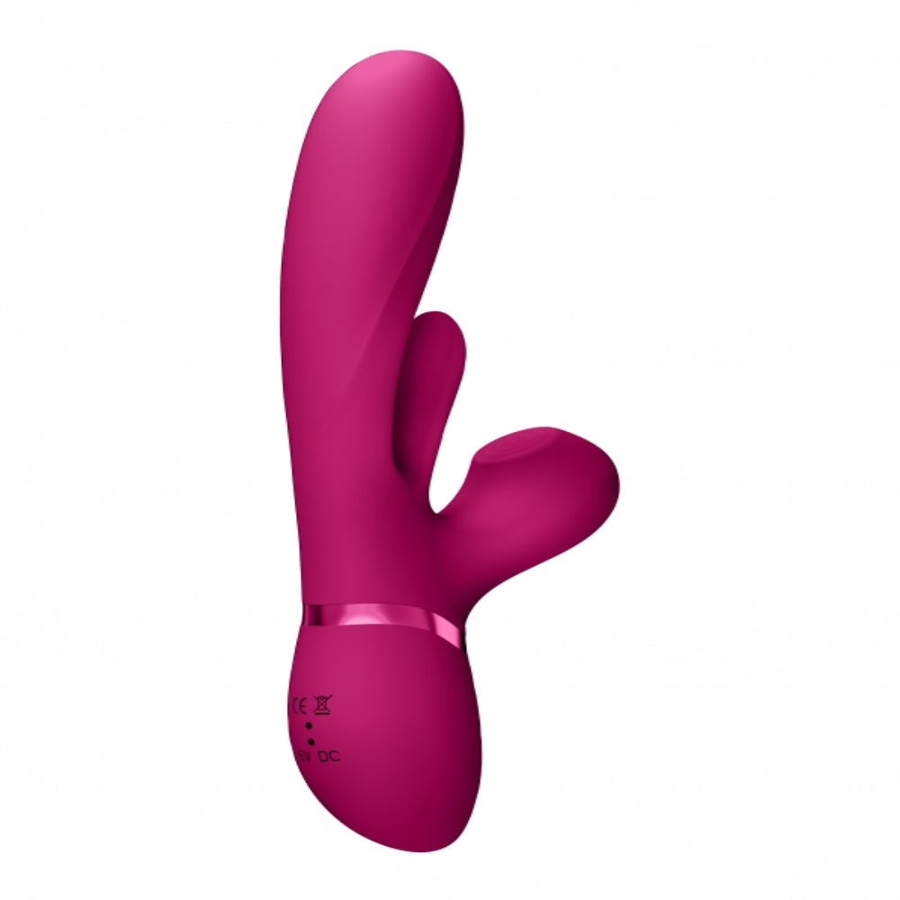 Shots Toys Kura Thrusting G Spot Vibrator with Flapping Tongue Triple Motor - - Rabbit Vibrators