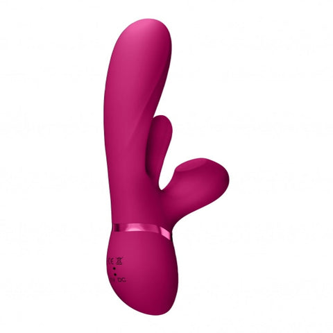 Shots Toys Kura Thrusting G Spot Vibrator with Flapping Tongue Triple Motor - Rabbit Vibrators