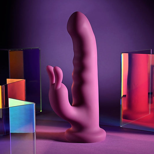 Playboy Pleasure FLUFFLE USB Rechargeable Rabbit Vibrator - Rabbit Vibrators